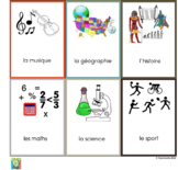 Flashcards school subjects in French - les matières à l'école
