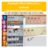 Flashlight Word Detectives: Animals - Decode Initial Sound