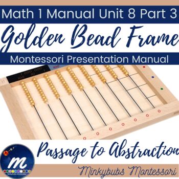 Preview of Flat Golden Bead Frame Montessori Math 1 Manual Abstraction Unit 8 Part 3