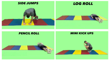 Preview of Flat Mat Gymnastics/Parkour Skill Videos - Colored Differentiated Backgrounds