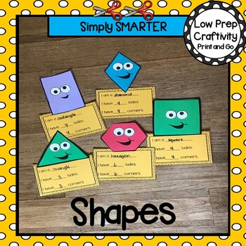 Preview of Flat Shapes Cut and Paste Write About Math Craftivity