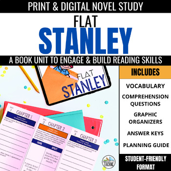 Preview of Flat Stanley Book Study Unit: Hybrid Novel Activities incl. Comprehension & More