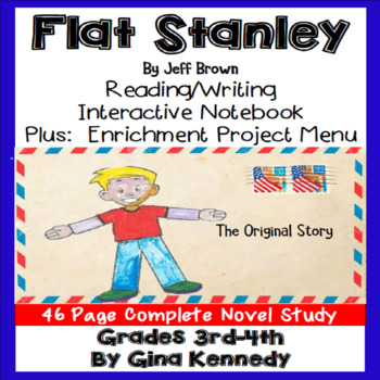 Preview of Flat Stanley Novel Study and Project Menu; Plus Digital Option