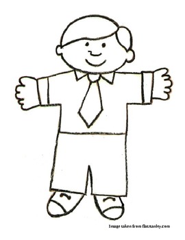 outline of flat stanley