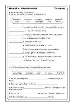 Flat Stanley The African Safari Discovery Worksheets By Peter D