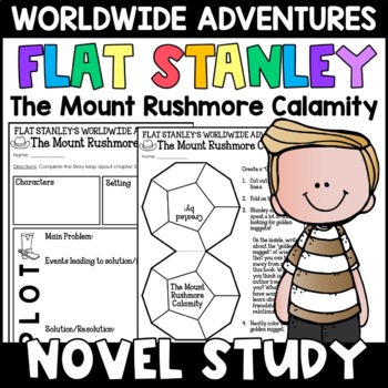Preview of Flat Stanley Mount Rushmore Calamity Novel Study - Worldwide Adventures Book 1