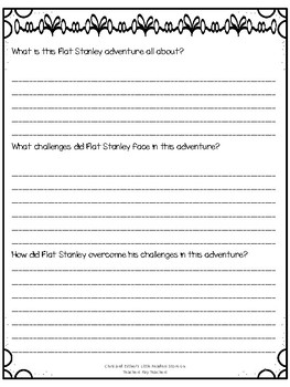 Flat Stanley - book activity packet for any Flat Stanley Book | TPT