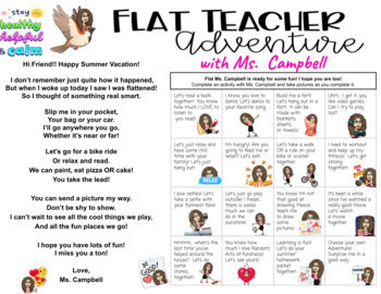 Preview of Flat Teacher Bingo Adventure End of Year Poem | EDITABLE