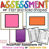 Flat and Solid Shape Assessments, PowerPoint, Digital, Dis