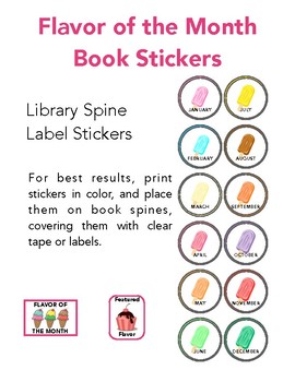 Preview of Flavor of the Month Book Labels for Library