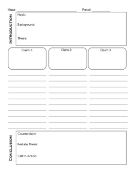 Preview of Flee Map - Essay Planner - Graphic Organizer for Argumentative Writing
