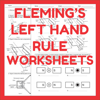 Preview of Fleming's Left Hand Rule - Physics Worksheet