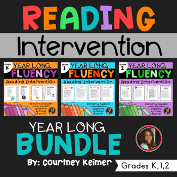 Preview of Reading Intervention Bundle Fluency & Comprehension Grades K-2