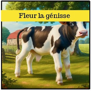 Preview of Reading Comprehension: Fleur la Petite Génisse (2024) - Short Story in French -