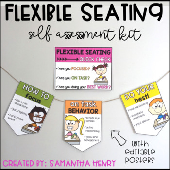 Preview of Flexible Seating Self Assessment (EDITABLE)