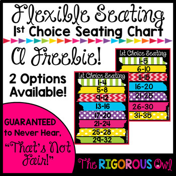 Preview of Flexible Seating Chart FREEBIE