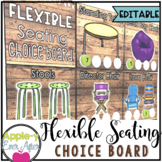Flexible Seating EDITABLE Shiplap Choice Board Chart