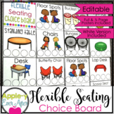 Flexible Seating EDITABLE Choice Board and Rule Poster Bun