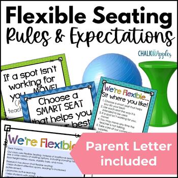 Preview of Flexible Seating Rules & Expectations with Editable Parent Contract Letter