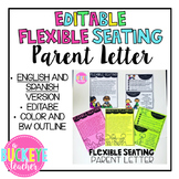 Flexible Seating Parent Letter in ENGLISH and SPANISH -- Editable