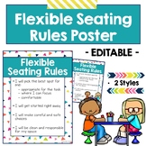 Flexible Seating Rules Poster - Editable