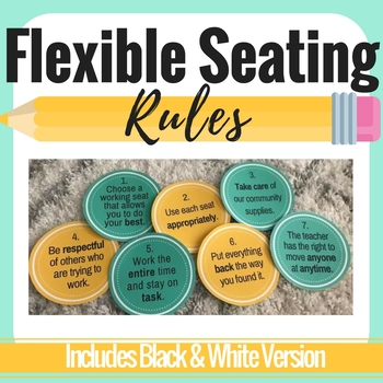 Flexible Seating Rules Posters