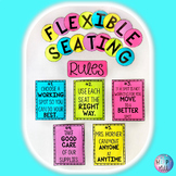 Flexible Seating Rules and Expectations: Display Signs / P