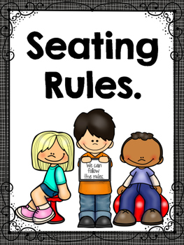 Flexible Seating Rules (with periods added) - Visual Reminder Posters