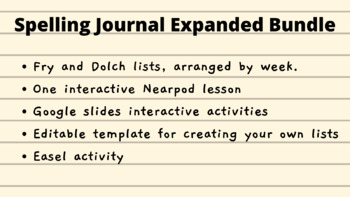 Preview of Flexible Spelling Journal Expanded Bundle
