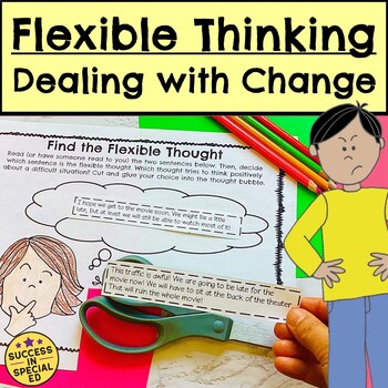Preview of Flexible Thinking Dealing With Change Interactive Worksheets Independent Work