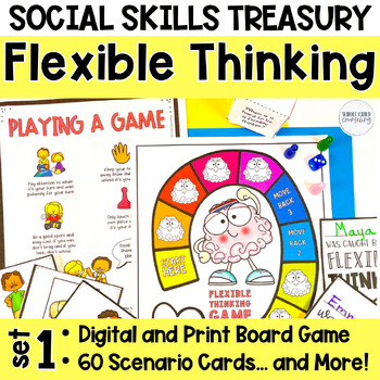 Preview of Rigid or Stuck and Flexible Thinking Sort Scenarios Game and Activities Set 1