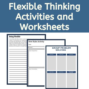 Preview of Executive Function Activities & Worksheets: Flexible Thinking