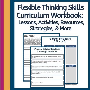 Preview of Flexible Thinking Skills Workbook For Teens  