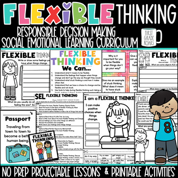 Preview of Flexible Thinking Social Emotional Learning SEL K-2 Curriculum