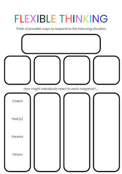 Preview of Flexible Thinking Worksheet