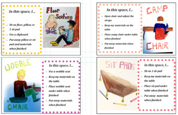 Preview of Flexible seating expectations cards