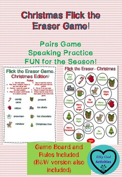 EDITABLE Christmas & Winter Mini Eraser Dice and Spinner Games