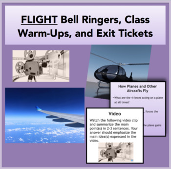 Preview of Flight - Bell Ringers, Class Warm-Ups, and Exit Tickets
