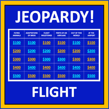 Preview of Flight Jeopardy - an interactive science game