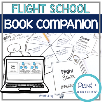 Preview of Flight School Book Companion Speech Therapy Print + Digital for Google Slides™️