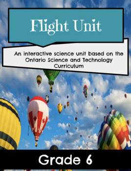 Preview of Flight Unit ~ Grade 6 (5 Lessons, Answers, Check-ins, plus 2 assignments)