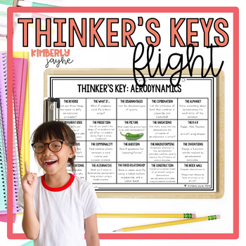 Preview of Flight themed Thinker's Keys for Gifted & Talented Students Enrichment Tasks
