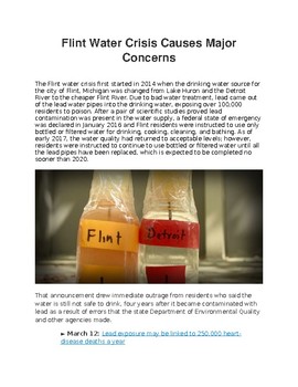 Preview of Civics Initiative: Flint Water Crisis Writing Performance Task