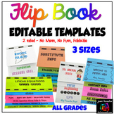 Flip Book Template Bundle Editable Foldable - NO MESS  3 S