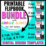 Printable Flipbook BUNDLE Digital Design Templates w/ Slid
