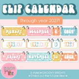 Flip Calendar | Hanging Calendar | GROOVY BRIGHTS | 3 Styles