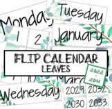 Flip Calendar - Leaves (White Background)