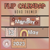 Flip Calendar | Boho Classroom Decor | Two Options | Edita