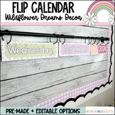 Flip Calendar | Wildflower Dreams Decor - Editable!