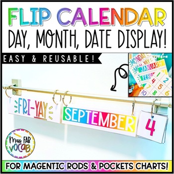 Preview of Flip Calendar and Pocket Chart Calendar Cards